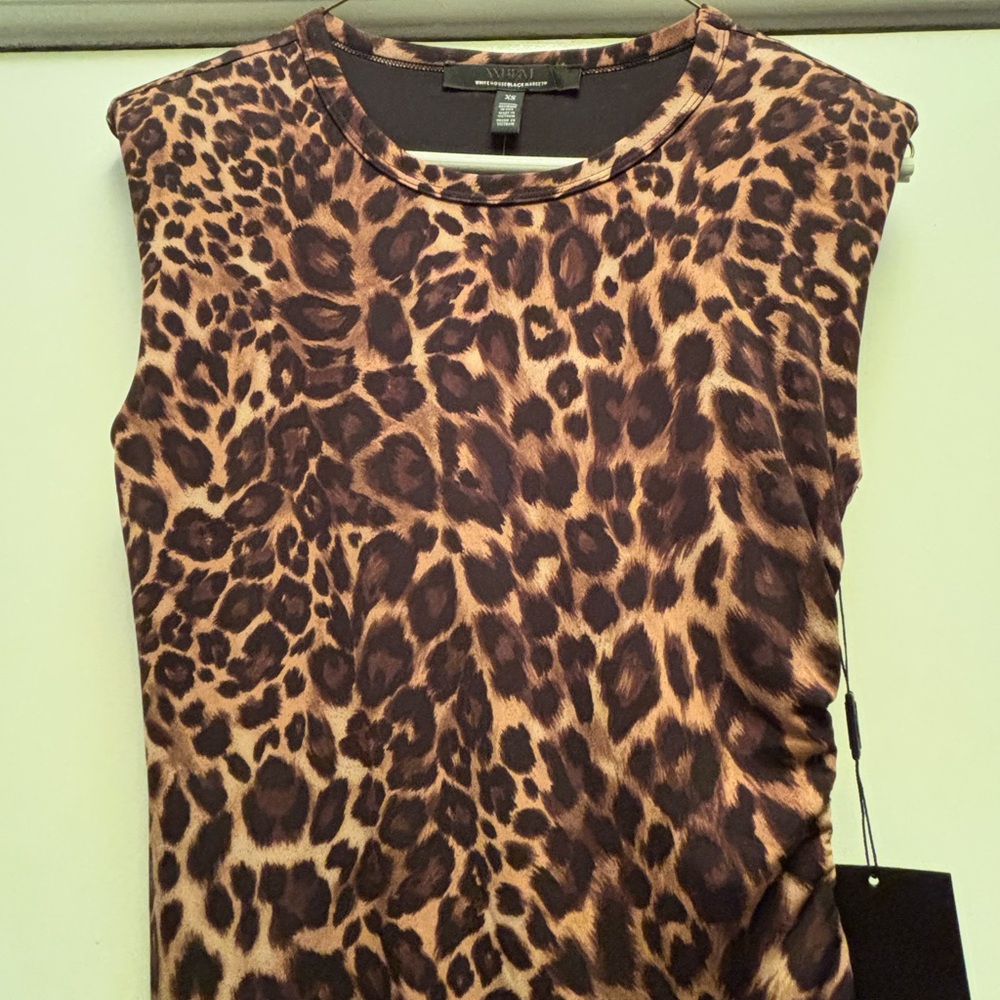 White House Black Market Animal Print Dress NWT size XS